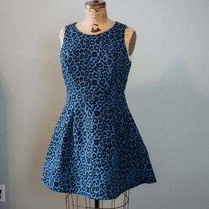 Royal Blue Leopard Dress